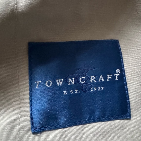 Vintage Towncraft Jacket Tan/beige Button Front Flannel Lined Men Sz 56 BR NWT - Picture 5 of 7